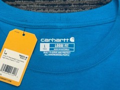 Carhartt Loose Fit Heavyweight Long-Sleeve Logo Sleeve Graphic T-Shirt TK0231-M