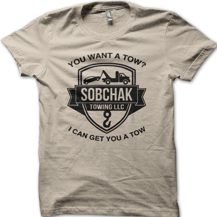 TBL The Big Lebowski DUDE ABIDES Walter Sobchak Towing t-shirt 9079