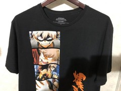 My Hero Academia New Adult T-Shirt – Panels of Bakugo & Ornage Kanji XL EUC A#1