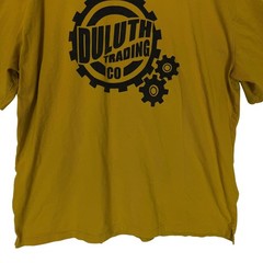 Duluth Trading Company Longtail T Shirt Men 2XL Mustard Duluth Gear Logo Graphic