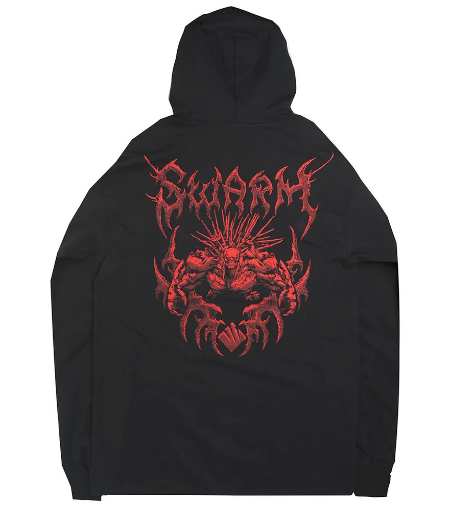 Gears of War Black Hoodie Long Sleeve Shirt w/Red Swarm Graphic