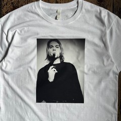 ACTUAL FACT KURT COBAIN NIRVANA BLACK & WHITE T SHIRT