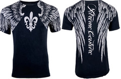 Xtreme Couture Affliction Men’s T-Shirt AEROSMITH Black Wings Biker Tattoo MMA