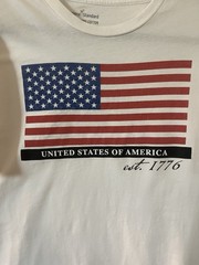 General Standard Men’s USA Flag Graphic T-Shirt Crew Neck Cotton White XL