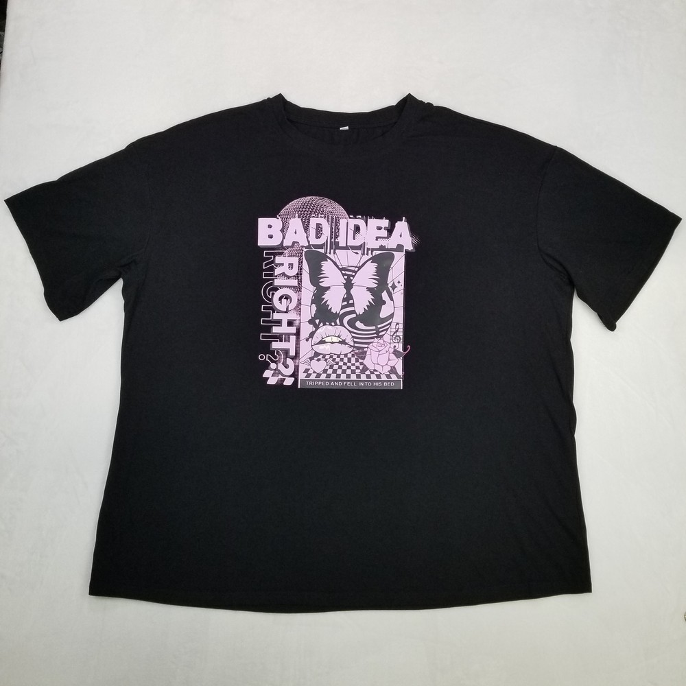 District Bad Idea Right Butterfly Graphic Short Sleeve T-Shirt Men’s 2XL Black