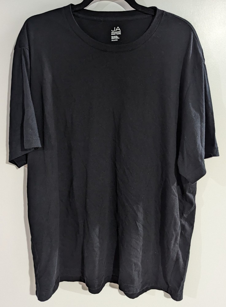 John Ashford Mens Black T-Shirt 2XL Crew neck