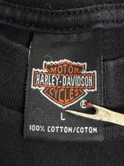 Vintage Harley Las Vegas T-Shirt Nevada Double Sided Black Large Short Sleeve