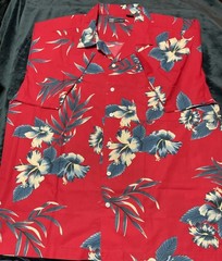 Blue Generation Red Tropical Hawaiian Beach Shirt Men’s Size Large NWT