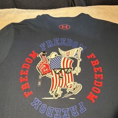 Under Armour American Pride USA Freedom Short Sleeve T-Shirt Blue Sz XL