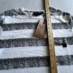 Indicode T-Shirt Mens XL Grey Striped Pocket Tee Nautical Scandi, Streetwear New