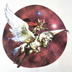 VTG 90s Valkyrie / Pegasus 21.25” x 28.5” Esteban Maroto Fantasy Artwork T Shirt