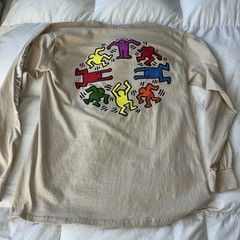 Keith Haring Casual Double Sided Graphic Long Sleeve Shirt – Mens Medium M