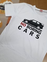 VINTAGE NO BORING CARS CAR JERSEY T-SHIRT – FORD ESCORT COSWORTH CSW