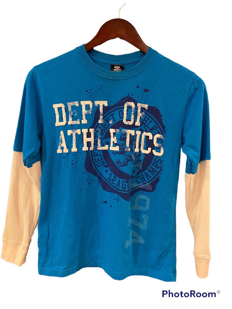 Hybrid Blue & White Short/Long Sleeve Athletic Dept Size Large 10/12