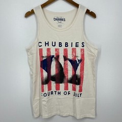 Chubbies Tank Top Men’s Size S White Cream Fourth of July 4th USA Cotton New NWT
