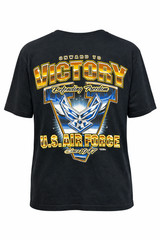 7.62 Design Air Force T‑Shirt XXL Black Made in USA Military Graphic Tee