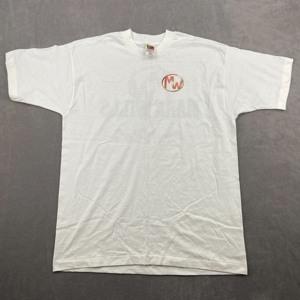 Vintage Fruit Of The Loom T Shirt Mens XL White Cotton Delta Mark Wills On Tour