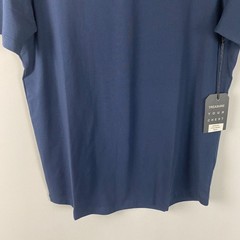 The Perfect Jean NYC Organic V Neck T-Shirt in Navy Blue Size Medium Short Slv