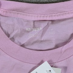 HOLLISTER Men’s Shirt ‘LOVE’ in Pastel Pink Size Medium