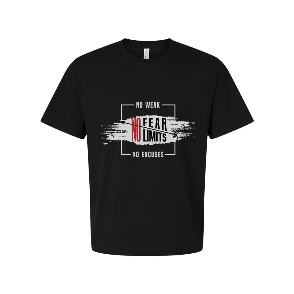 No Fear No Limits Unisex Graphic T Shirt For Gym Workout Running Training And Fi