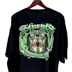 Sturgis Bike Rally 2022 Shirt 3XL Black Double Sided Wolf Graphic 82 Anniversary