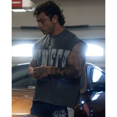 Men’s Summer Oversized Cotton Tank Top Sleeveless T-Shirt Sport Gym Casual