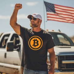 Bitcoin Logo Crypto Symbol Tshirt Cryptocurrency Tee Print DTF T-Shirt S/5XL