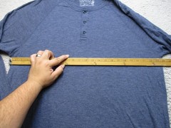 Faherty Henley Shirt Mens 2XL Blue Cloud Cotton Long Sleeve Pima Modal
