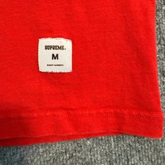 Supreme Red Arched Logo Premium T-Shirt Mens Size M Short Sleeve