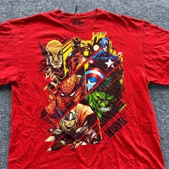 Marvel T-Shirt Mens Size 2XL Red Avengers Graphic Print Short Sleeve Cotton Tee