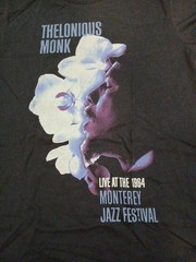 RARE Thelonious Monk 1964 Monterey Jazz Festival Black Tshirt Medium Tall