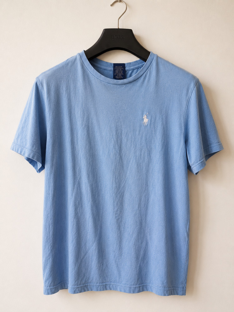 US Polo Assn Mens Large Blue Pony Logo T Shirt Short Sleeve Crew Neck Tee