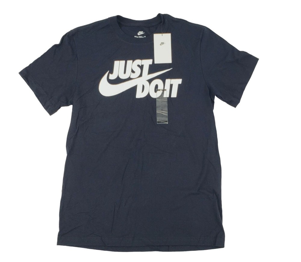 Nike Men’s Sportswear Just Do It T-Shirt Black Small Crew Neck AR5006-011 NWT