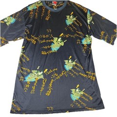 Vintage Japanese Script Graphic Shirt XXL Samurai Anime Y2K