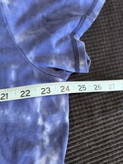 Tie Dye Crew Neck Blue Short Sleeve T-Shirt Size XL Soft Stretch Boho Hippy