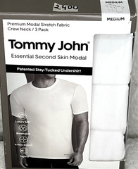 Tommy John Men’s T-Shirt SZ Medium 3-Pk White Essential Second Skin Modal Unde..