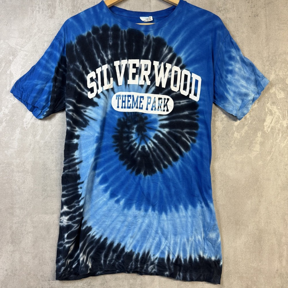 Comfy Sportswear Tie Dye T Shirt Mens M Blue Silverwood Rave Festival Holiday