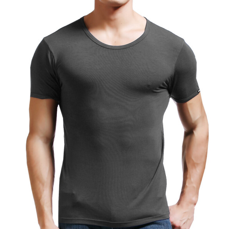 Men’s Short Sleeve Top Tee Modal T-Shirt Round Neck Classic Jerseys Clothing