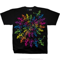GRATEFUL DEAD-DANCING SPIRAL SKELETONS-T-SHIRT S-M-L-XL-XXL,3X-6X Garcia,Lesh