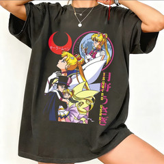 Sailor Moon Retro 90S Anime Graphic T Shirt Summer Cotton Men Women Tee Streetwe