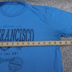 San Francisco Graphic T-Shirt Tourist Tee Blue (see photo for flaw)