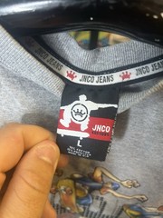 Rare VTG JNCO Skateboard Wraparound Tee Tagged Large Measures Medium Skater Y2K