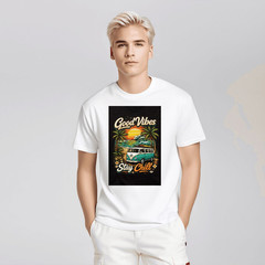 1 Pack Crew Neck For Men’s 100% Cotton Soft T-Shirt Designed Tee