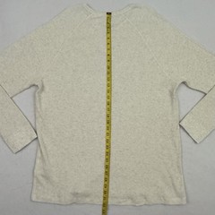 Faherty Mens Cloud Cotton Waffle Crew XXL Ivory Heather Thermal Shirt NWT