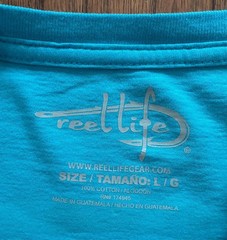 REEL LIFE NEW Fishing/Boating/Ocean Sunset Turquoise Blue LS TShirt (LARGE) NWT