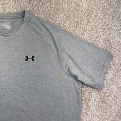 Under Armour Heatgear Training T Shirt Mens 2XL Gray Short Sleeve Raglan 1228539
