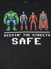 Marvel Avengers Keepin’ The Streets Safe Black T-Shirt (Size M 38-40 Medium) MCU
