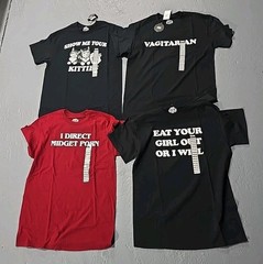 Danny Duncan Graphic T-Shirt Men’s SZ MEDIUM 4pc Lot Kitties Eat Out Midget (Cc)