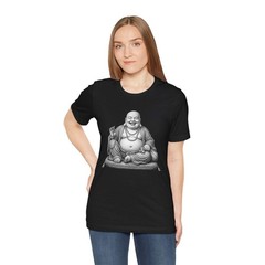 Laughing Buddha T-Shirt | Happy Budai Hotei Zen Buddhism Graphic Tee Shirt