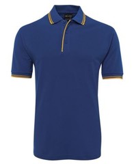 Jb’s wear Adults Contrast Polo Shirts with UPF Protection Straight hem W/ Split